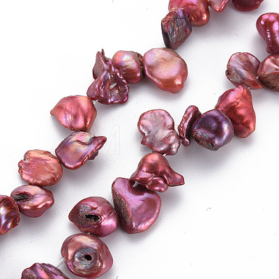 Natural Keshi Pearl Beads Strands PEAR-S021-030-1