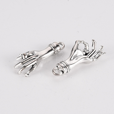 Tibetan Style Alloy Pendants X-TIBE-N010-55AS-RS-1