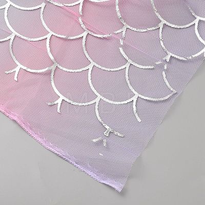 Fish Scale Pattern Polyester Fabric DIY-WH20081-103A-1
