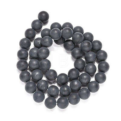 Natural Black Agate Beads Strands G-H1617-1