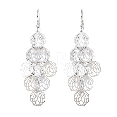 Brass Dangle Earrings EJEW-B157-02C-P-1