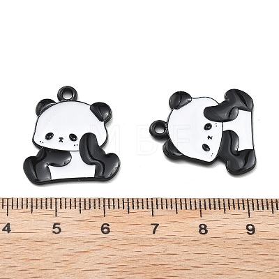 Panda Theme Alloy Enamel Pendants ENAM-F150-01-1