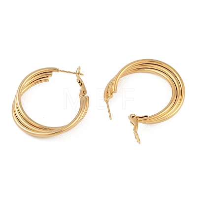 PVD Vacuum Plating 201 Stainless Steel Hoop Earrings EJEW-I309-07G-01-1