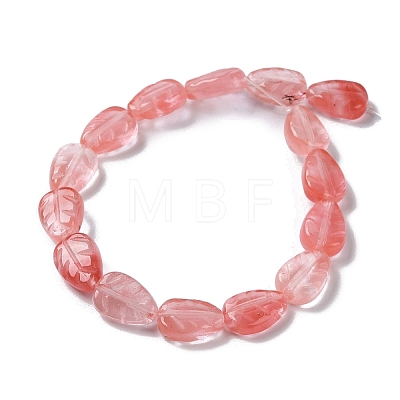 Cherry Quartz Glass Beads Strands G-M418-A04-01-1