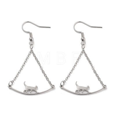 Non-Tarnish 304 Stainless Steel Dangle Earrings EJEW-P271-12P-1