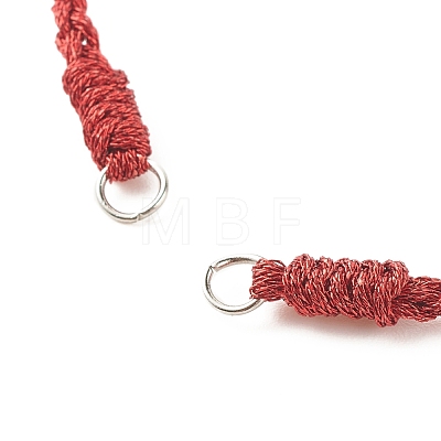 Braided Polyester Cord Bracelet AJEW-JB01122-1