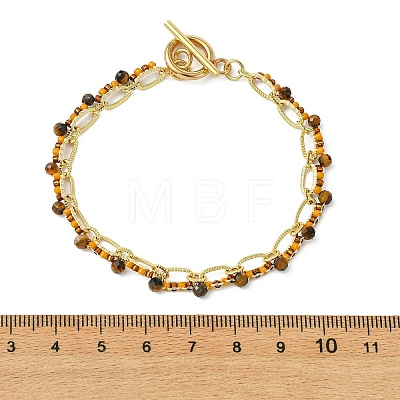 Brass Oval Link Chains Bracelets BJEW-MZ00348-1