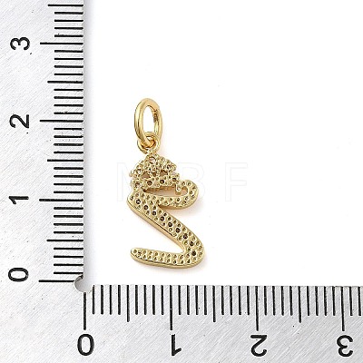 Brass Micro Pave Cubic Zirconia Pendants KK-M273-01G-Z-1