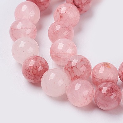 Natural Colorful Green Jade Beads Strands X-G-G757-02-4mm-1