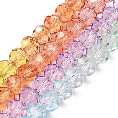 Transparent Painted Glass Beads Strands DGLA-A034-T8mm-A12-1