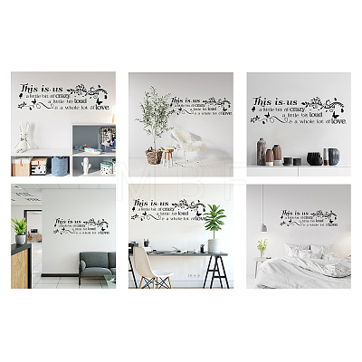 PVC Quotes Wall Sticker DIY-WH0200-010-1