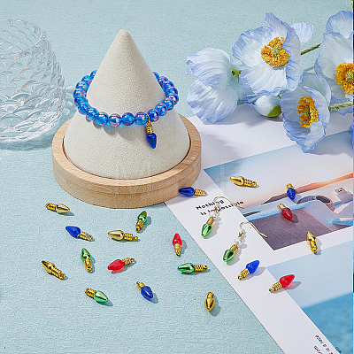 120Pcs 4 Style Plastic Pendants DIY-FH0005-70-1