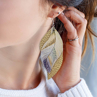 Imitation Leather Dangle Earrings FS-WG7D41A-08-1