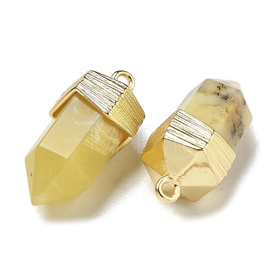 Natural Yellow Opal Faceted Pendants G-G181-03G-06-1