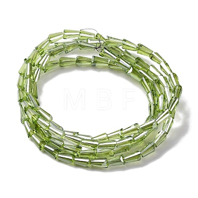 Transparent Electroplate Glass Beads Strands EGLA-H107-02A-PL05-1