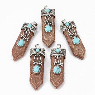Synthetic Goldstone Pendants G-S292-05B-1