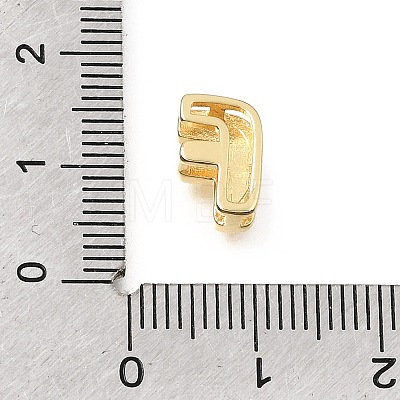 Brass Micro Pave Clear Cubic Zirconia Initial Spacer Bars KK-E802-34G-F-1