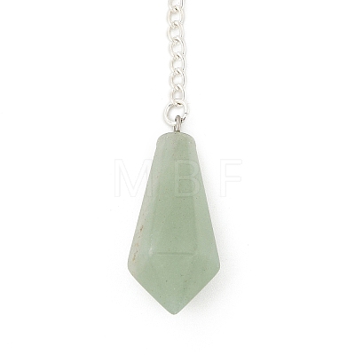 Natural Green Aventurine Cone Pointed Dowsing Pendulums G-A249-02S-11-1