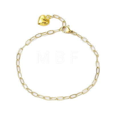 4Pcs 4 Style Brass and 304 Stainless Steel Paperclip  Chain Bracelets Sets BJEW-JB11050-1