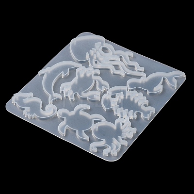 Sea Animal Ocean Theme DIY Pendant Silhouette Silicone Molds DIY-G102-01C-1