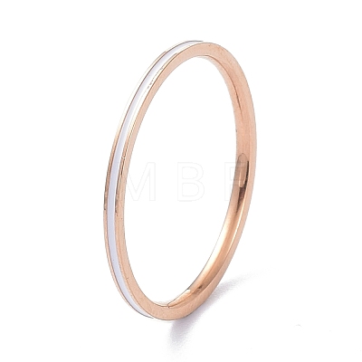 1mm Simple Enamel Finger Ring for Girl Women RJEW-C012-04E-RG-01-1