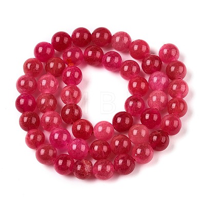 Dyed Natural White Jade Beads Strands G-T138-8mm-210-36-1