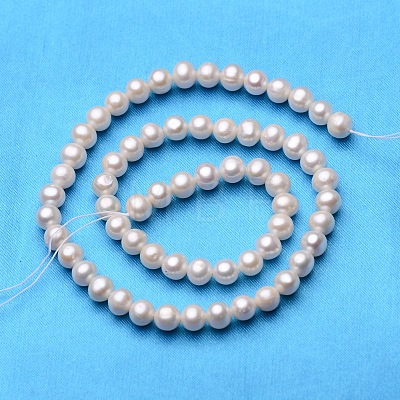 Natural Cultured Freshwater Pearl Beads Strands PEAR-E009-6-6.5mm-1