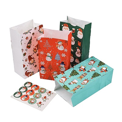 Christmas Printed Rectangle Paper Packing Bags CARB-D016-01A-1