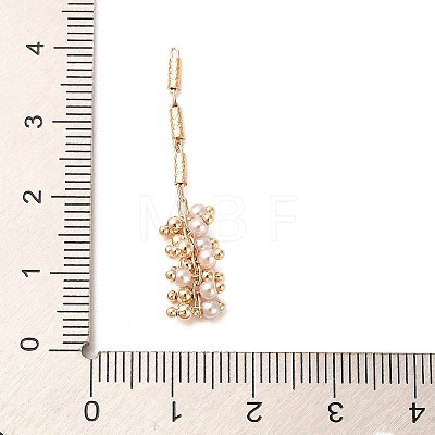Rack Plating Brass Column Glass Seed Beads Links Connector Charms KK-M266-12G-02-1