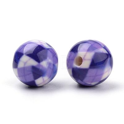 Opaque Printed Acrylic Beads MACR-S271-10mm-07-1