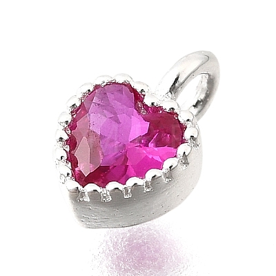 925 Sterling Silver Cubic Zirconia Charms STER-Q005-01A-B-1