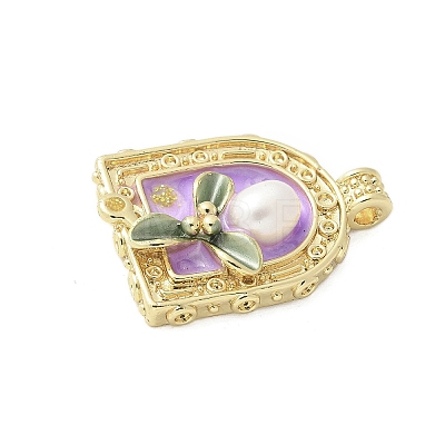 Brass Enamel Pendants LS-KK-F886-01G-07-1