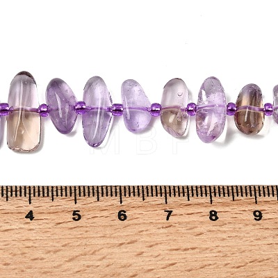 Natural Ametrine Beads Strands G-L649-A09-01-1
