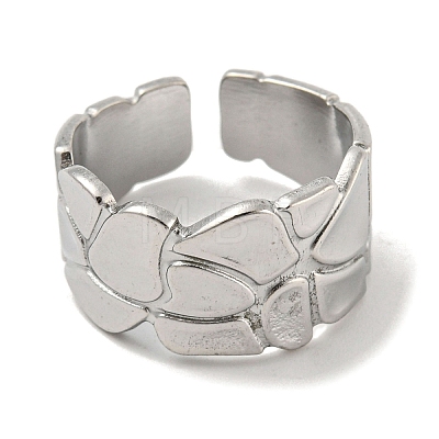 304 Stainless Steel Open Cuff Ring RJEW-C067-16P-1