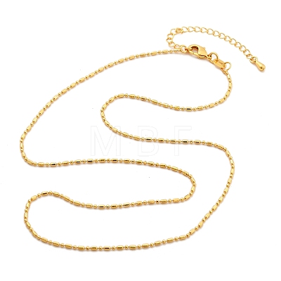 Brass Ball Chain Necklaces KK-P304-03G-1