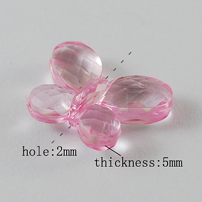 Transparent Acrylic Beads TACR-R13-4-1