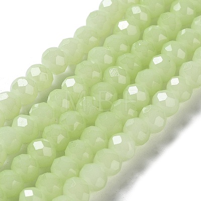 Baking Paint Imitation Jade Glass Bead Strands LS-DGLA-A034-J8MM-A21-1