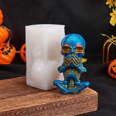 Halloween Theme DIY Candle Silicone Molds DIY-SZ0007-13-1