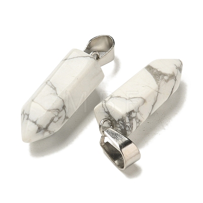 Natural Howlite Pendants G-Z067-07P-07-1