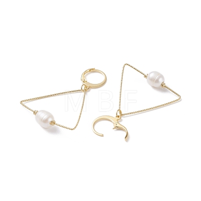 Large Triangle Wire Dangle Hoop Earrings EJEW-JE04724-03-1