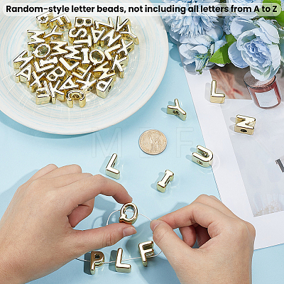 50Pcs UV Plating Acrylic Beads MACR-SP0002-27B-1