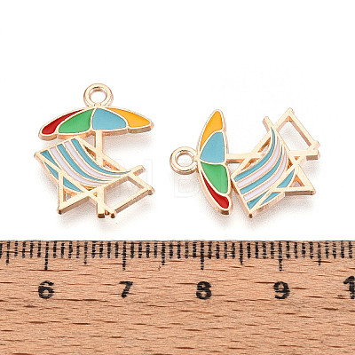 Beach Theme Alloy Enamel Pendants ENAM-T022-33M-1