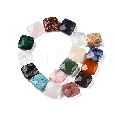 Natural & Synthetic Mixed Gemstone Beads Strands G-T138-160-1