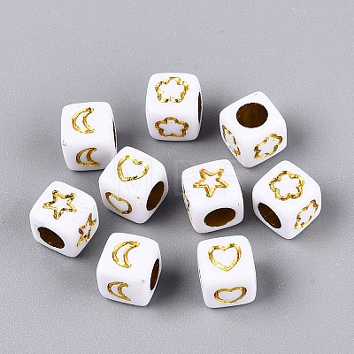 Opaque Acrylic Beads SACR-Q001-09A-1