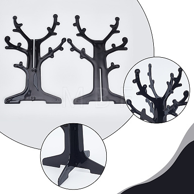 Plastic Earring Display Trees EDIS-WH0016-036-1