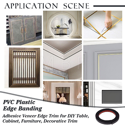 PVC Plastic Edge Banding DIY-WH0504-100A-1