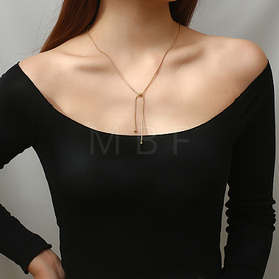 Stainless Steel Snake Chains Lariat Necklaces AA0282-1-1