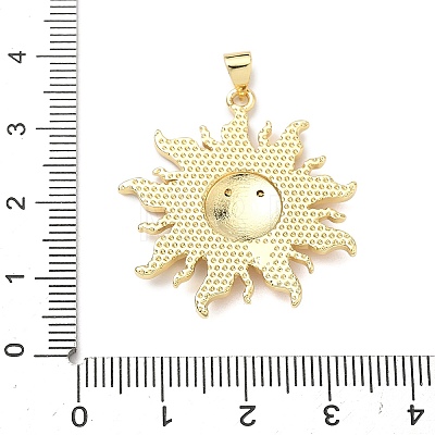 Brass Micro Pave Cubic Zirconia Pendants KK-P345-27G-1