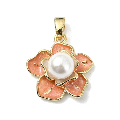 Brass Enamel Pendants PALLOY-JF05280-1