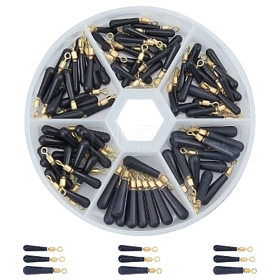 60Pcs 3 Styles Brass with Plastic Fishing Rig Floats FIND-FH0001-79-1